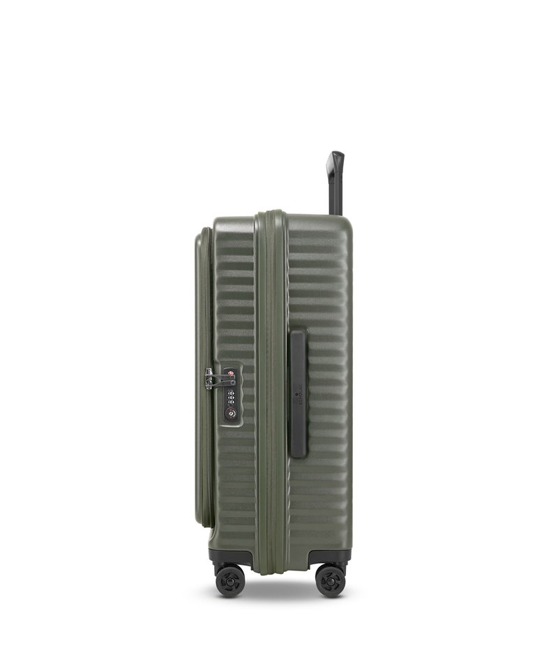 Echolac Celestra FA+ 24 Inch Expandable Hardside Luggage Trolley With TSA Lock Deep Olive 66cm - Image 3