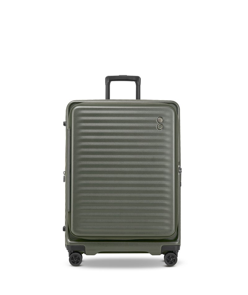 Echolac Celestra FA+ 24 Inch Expandable Hardside Luggage Trolley With TSA Lock Deep Olive 66cm - Image 1