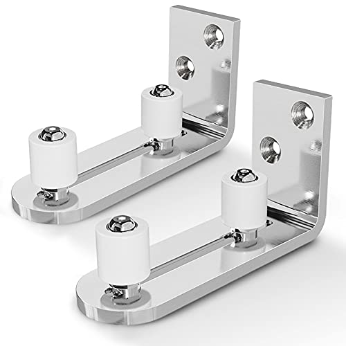 EaseLife Sliding Barn Door Bottom Floor Guide,Ball Bearings Adjustable Stay Roller,Wall Mount System,Flush Flat Bottom Design - Image 1