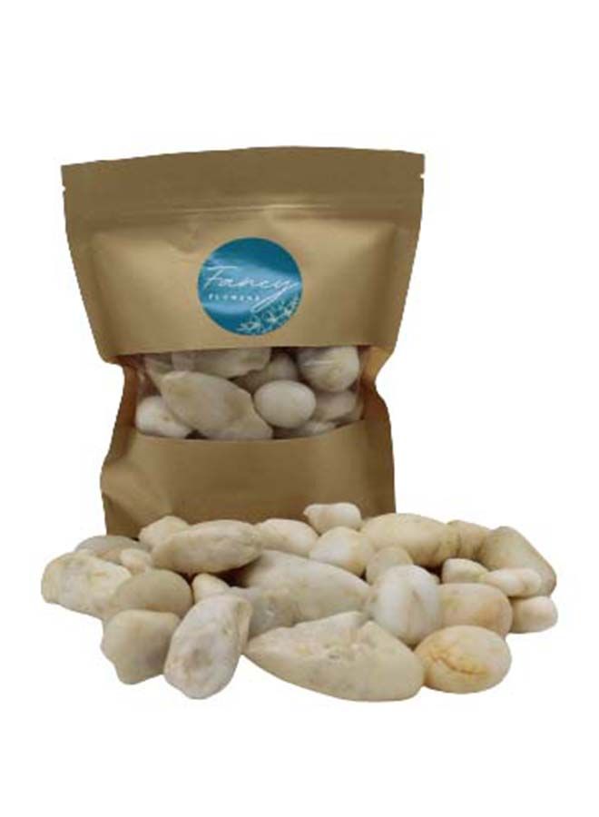 FANCY FLOWERS Decorative Natural Cream White Decoration Stones For Flowerpot Garden Decoration Landscaping Wedding Home Vase Aquarium (3) - Image 2