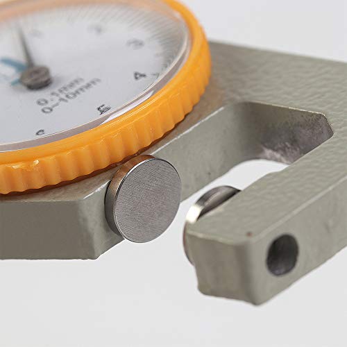 WUTA Leather Thickness Gauge Measuring Tools 0-10mm/0.1mm Dial Thickness Gauge Paper Meter Tester for Hollow Pipe, Circular Tube, Leathercraft - Image 3