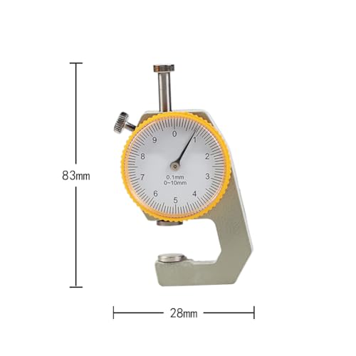 WUTA Leather Thickness Gauge Measuring Tools 0-10mm/0.1mm Dial Thickness Gauge Paper Meter Tester for Hollow Pipe, Circular Tube, Leathercraft - Image 5