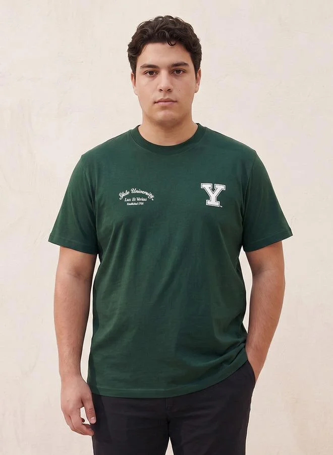 Maxim Yale University Maxim Plus Crew Neck Short Sleeves T-shirt