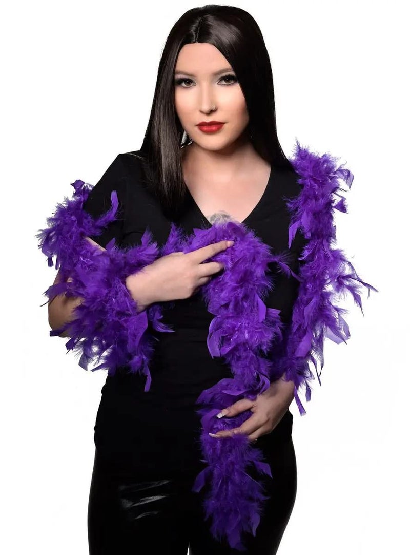 Skywalk Fluffy Feather Boa Strip Dressup Costume Party Wedding Decoration,Party Theme Feather Boa (Purple) - Image 2