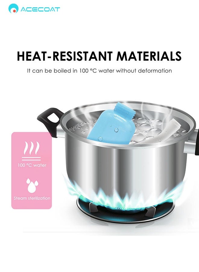 ACECOAT Portable Travel Bidet with Carry Bag, TPE Material for High Temperature Resistance, 500ml Capacity with 1 Sealing Rings, Essentials for Postpartum Perineal Care,Hemorrhoid Treatment(Blue) - Image 5