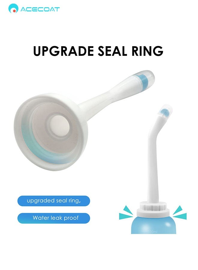 ACECOAT Portable Travel Bidet with Carry Bag, TPE Material for High Temperature Resistance, 500ml Capacity with 1 Sealing Rings, Essentials for Postpartum Perineal Care,Hemorrhoid Treatment(Blue) - Image 4