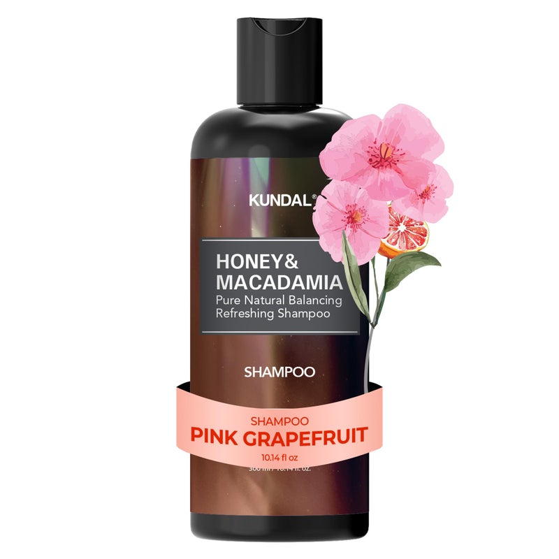 Kundal PINK GRAPEFRUIT, Sulfate Free Moisturizing Shampoo for Dry Damaged Hair with Argan Oil, 16.9 oz(500ml), Sulfate Free Paraben Free with argan oil - Image 1
