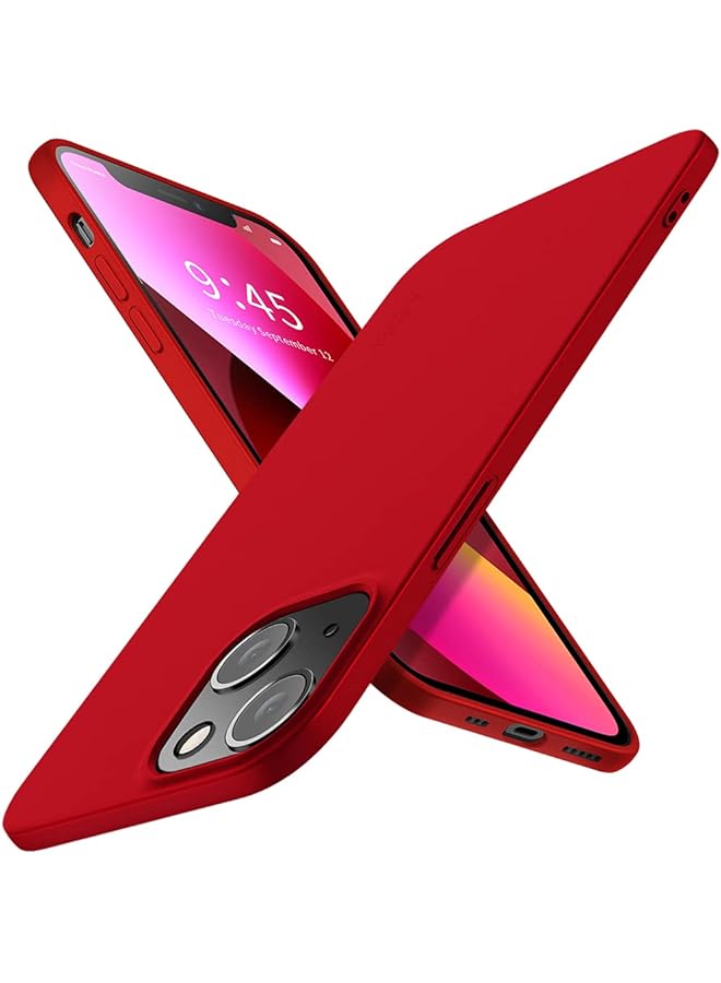 X-level Compatible Iphone 13 Mini Case Slim Fit Ultra Thin Soft Tpu Matte Finish Coating Phone Cases Lightweight Back Cover Grip For Iphone 13 Mini 2021 Red - Image 1