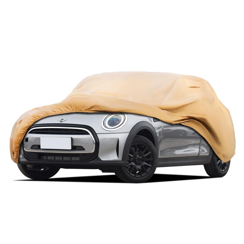 JURMON Heavy Duty Outdoor Car Cover Custom Fit for Mini Cooper 2 DoorWindproof All Weather Waterproof Sun Rain UV Dust Snow Protection Outdoor Car Covers