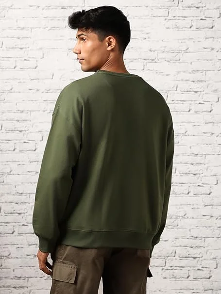 NOBERO Printed Oversized Sweatshirt for Men