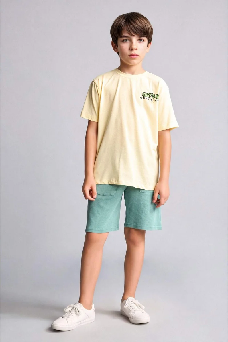 ديفاكتو Boy Elastic Waist Oversize Shorts