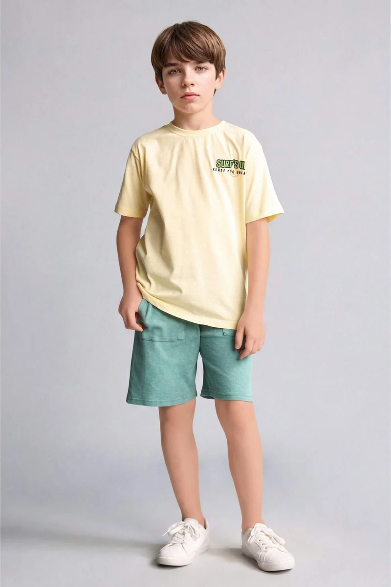 ديفاكتو Boy Elastic Waist Oversize Shorts