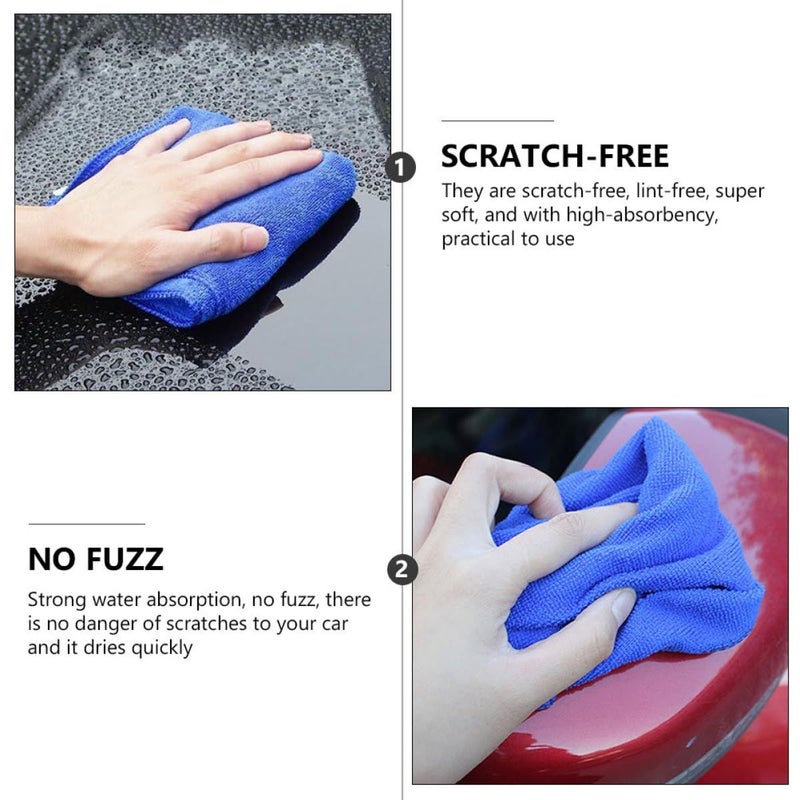 50Pcs Microfiber Car Drying Towels Super Absorbent Wash Cloths - Image 4