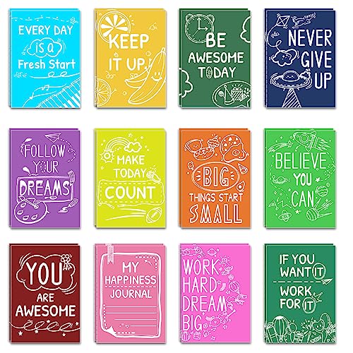 Vusnud 24 Packs - Gifts in Bulk Mini Inspirational Notebooks for Kids Party Favors, Small Motivational Notepads for Students, Cute Notebooks Back to School Gifts from Teacher - Image 1