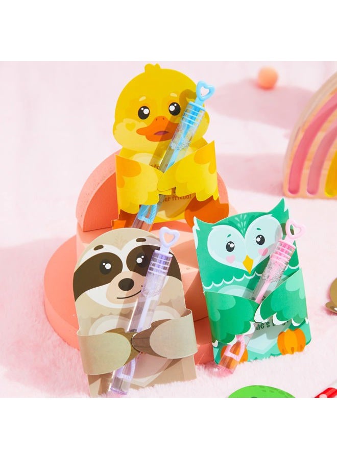 JOYIN 36 Pcs Valentines Day Gifts Cards with Animal Designs,Valentine s Greeting Cards Candy Holder Cards for Kids, Valentine Classroom Exchange Cards Party Favors (Animal 1) - Image 2