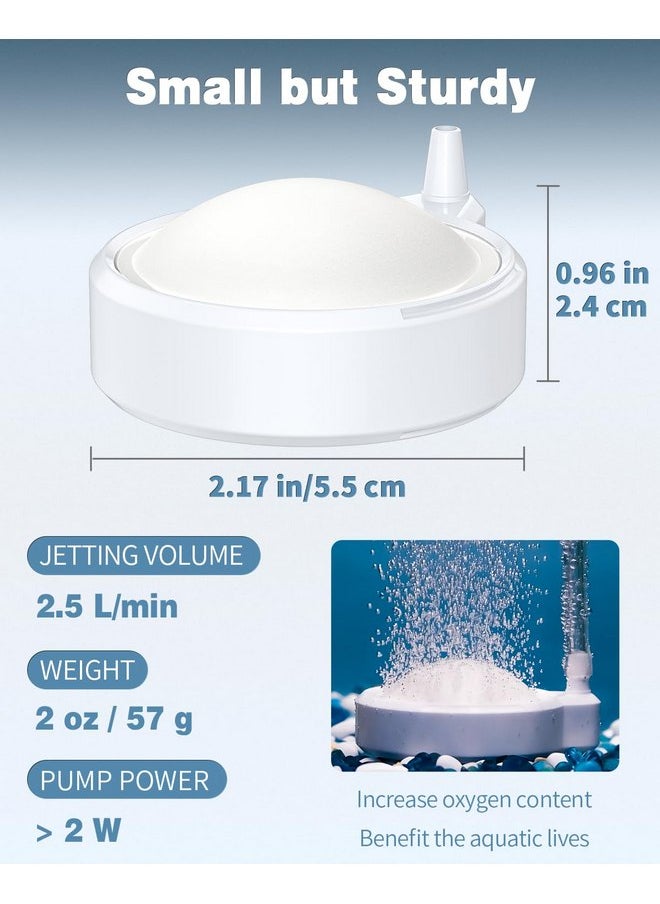 Pawfly Pawfly Aquarium Hemispherical Air Stone for Air Pump 2 Inch Fish Tank Air Stone Disc Bubbler Round Micro Bubble Release Tool Oxygen Diffuser for Fish Tanks Buckets and DWC Systems, White  - Image 3