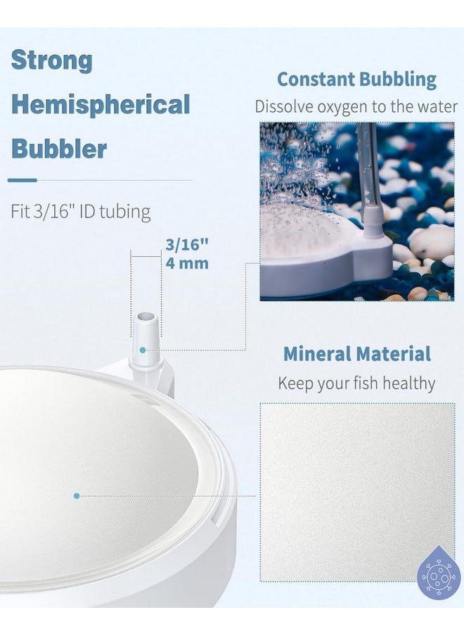 Pawfly Pawfly Aquarium Hemispherical Air Stone for Air Pump 2 Inch Fish Tank Air Stone Disc Bubbler Round Micro Bubble Release Tool Oxygen Diffuser for Fish Tanks Buckets and DWC Systems, White  - Image 5