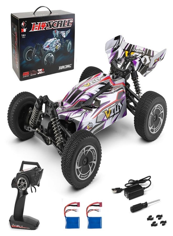 GoolRC سيارة GoolRC WLtoys 144016 RC، سيارة تحكم عن بعد مقياس 1/14، سيارة سباق RC عالية السرعة 4WD بسرعة 35 كم/س، سيارة درفت باجي على الطرق الوعرة لجميع التضاريس بتردد 2.4GHz مع بطاريتين للبالغين - Image 1