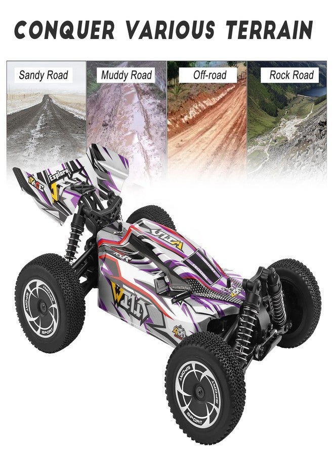 GoolRC سيارة GoolRC WLtoys 144016 RC، سيارة تحكم عن بعد مقياس 1/14، سيارة سباق RC عالية السرعة 4WD بسرعة 35 كم/س، سيارة درفت باجي على الطرق الوعرة لجميع التضاريس بتردد 2.4GHz مع بطاريتين للبالغين - Image 4