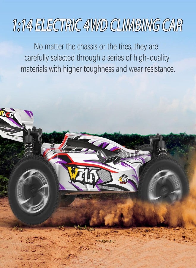 GoolRC سيارة GoolRC WLtoys 144016 RC، سيارة تحكم عن بعد مقياس 1/14، سيارة سباق RC عالية السرعة 4WD بسرعة 35 كم/س، سيارة درفت باجي على الطرق الوعرة لجميع التضاريس بتردد 2.4GHz مع بطاريتين للبالغين - Image 5