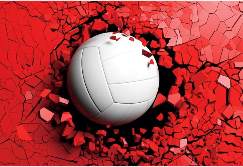 YongFoto يونغ فوتو 7x5 قدم خلفية تصوير تجريدية بيضاء لكرة الطائرة جدار مكسور أحمر خلفية حفلة كرة الطائرة زينة حفلة عيد ميلاد لافتة طاولة كعكة بطولة منافسة استوديوهات التصوير - Image 1