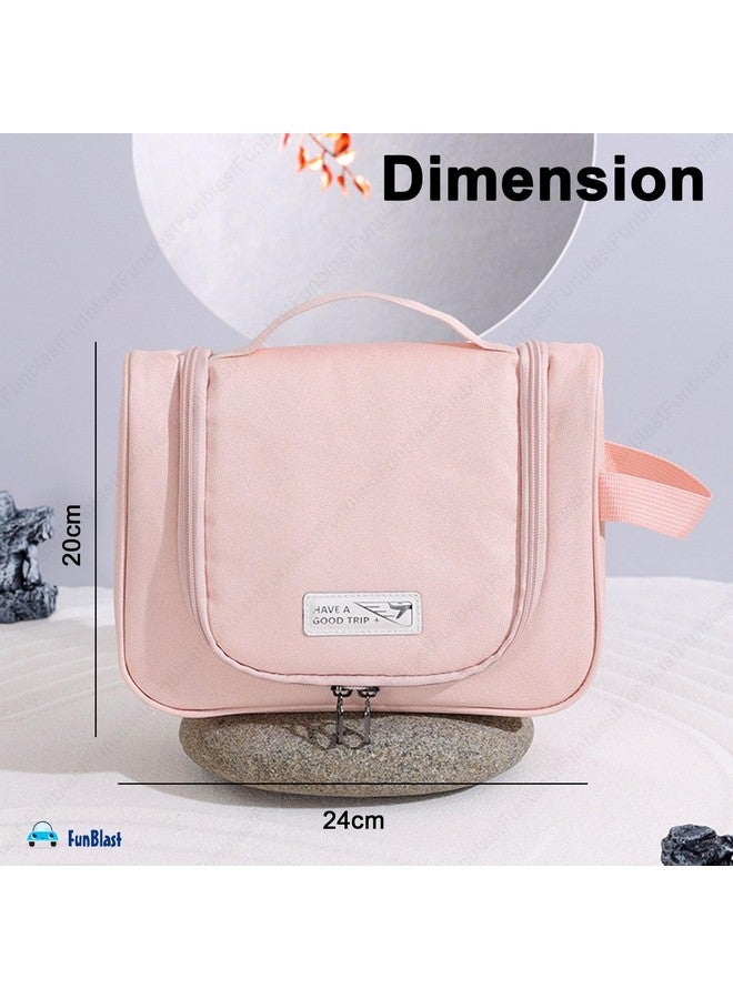 FunBlast Toiletry Bag for Men and Women - Multipurpose Travel Bag with Waterproof Pockets, Mesh Pockets, Toiletry Kit, Cosmetics, Gadget, Shaving Kit Bag, Make up and Accessories Bag (C-Pink) - Image 2