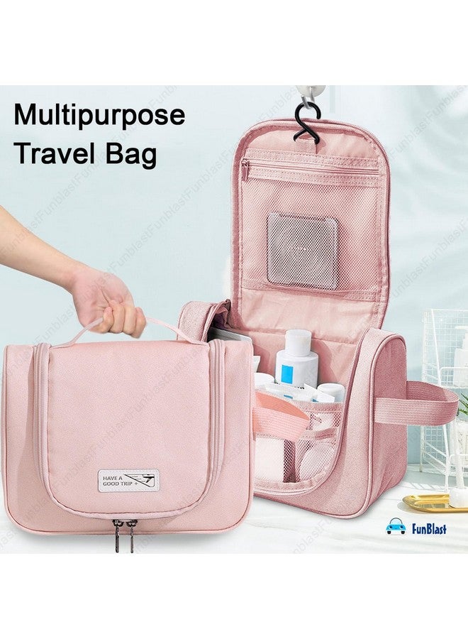 FunBlast Toiletry Bag for Men and Women - Multipurpose Travel Bag with Waterproof Pockets, Mesh Pockets, Toiletry Kit, Cosmetics, Gadget, Shaving Kit Bag, Make up and Accessories Bag (C-Pink) - Image 3