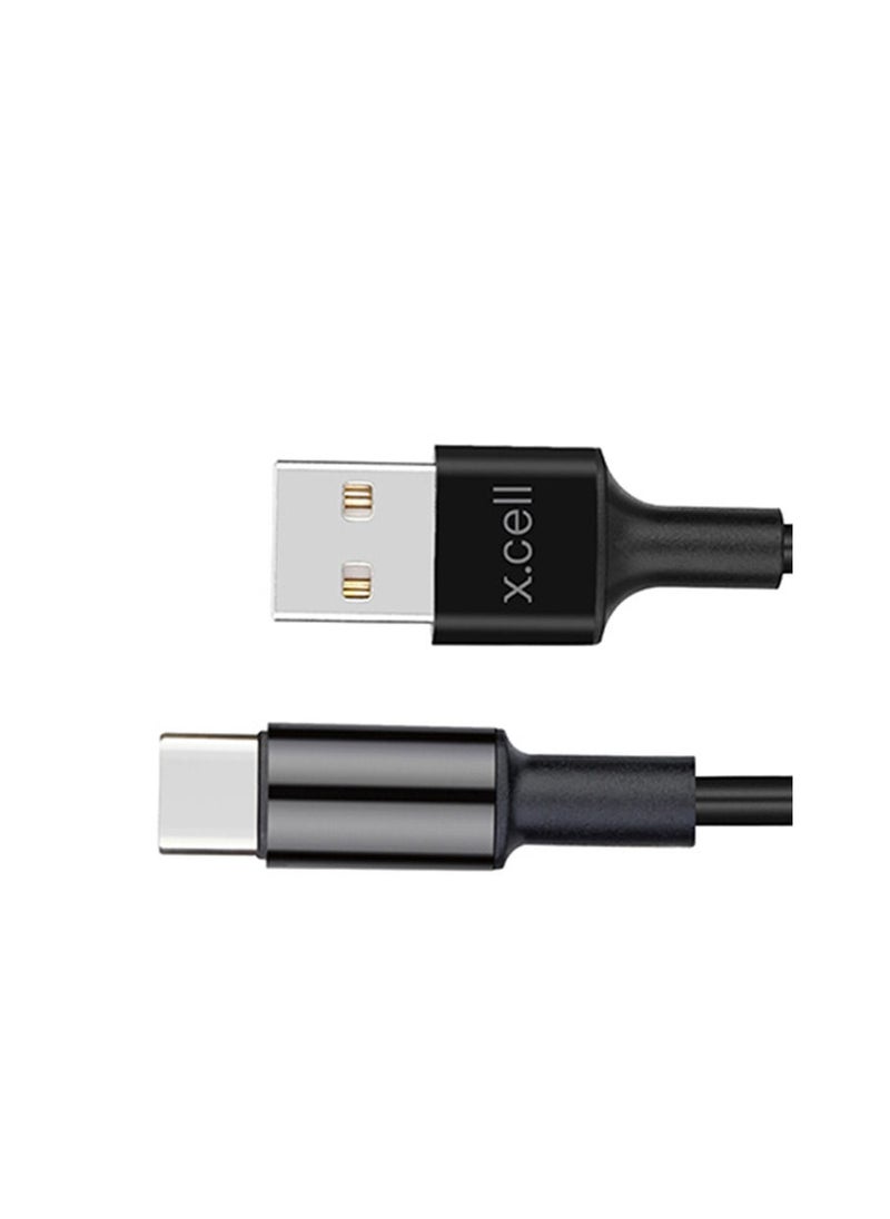Xcell Xcell USB-A to USB-C Cable | 1.5Mtr | 3A Power Delivery | Heat Resistant Braided Design | High Speed Data Transfer | Fast Charging | Compatible with iPhone 15/16, Samsung, MacBook Air, iPad - Black  - Image 3