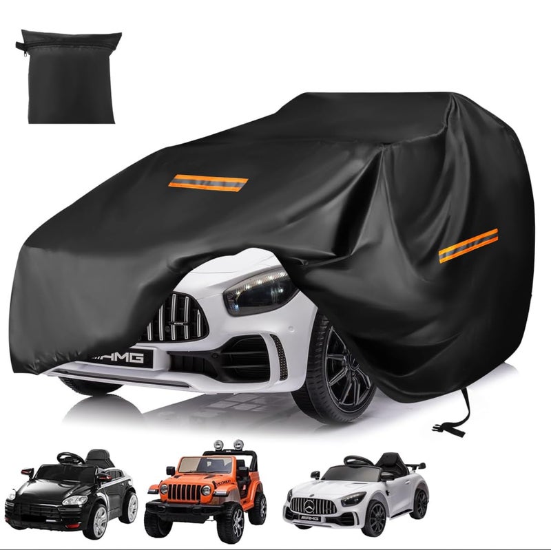 Power Wheels Cover for Outside WaterproofUpgraded 420D Oxford Universal Ride On Toy Car Full Cover for Kids VehiclesAll Weather Outdoor Protective Cover with Windproof Buckles3 Reflective Strips