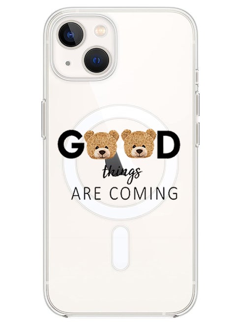Magnetic Case for iPhone 13 6.1-inch Compatible with MagSafe Wireless Charging, Shockproof Phone Bumper Cover Good thingsa are coming copy