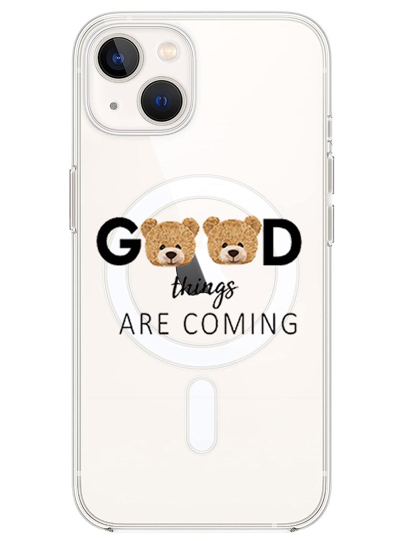 Theodor - Magnetic Case for iPhone 13 6.1-inch Compatible with MagSafe Wireless Charging, Shockproof Phone Bumper Cover Good thingsa are coming copy - Image 1