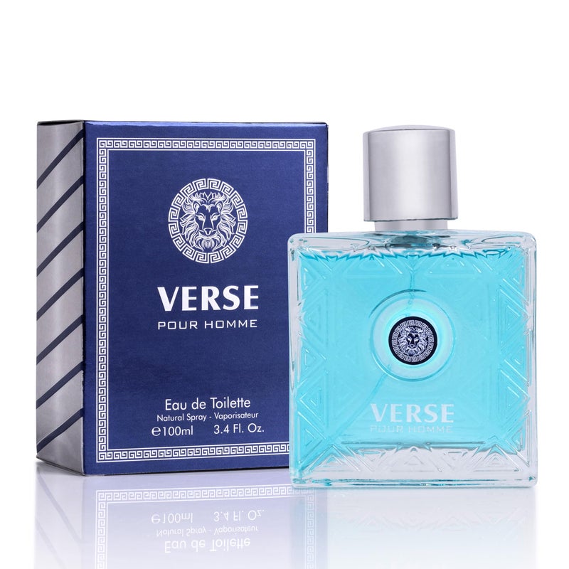 NovoGlow Verse Pour Homme Eau De Parfum Spray for Men Long Lasting Citrusy Floral & Masculine Fragrance Smell Fresh All Day Long Gift for Men for All Occasions - Image 1