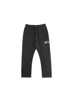 Fear God Essentials Fg 22ss1977 Loose-fit Straight-leg Trousers Flocking Printing Metallic Ash