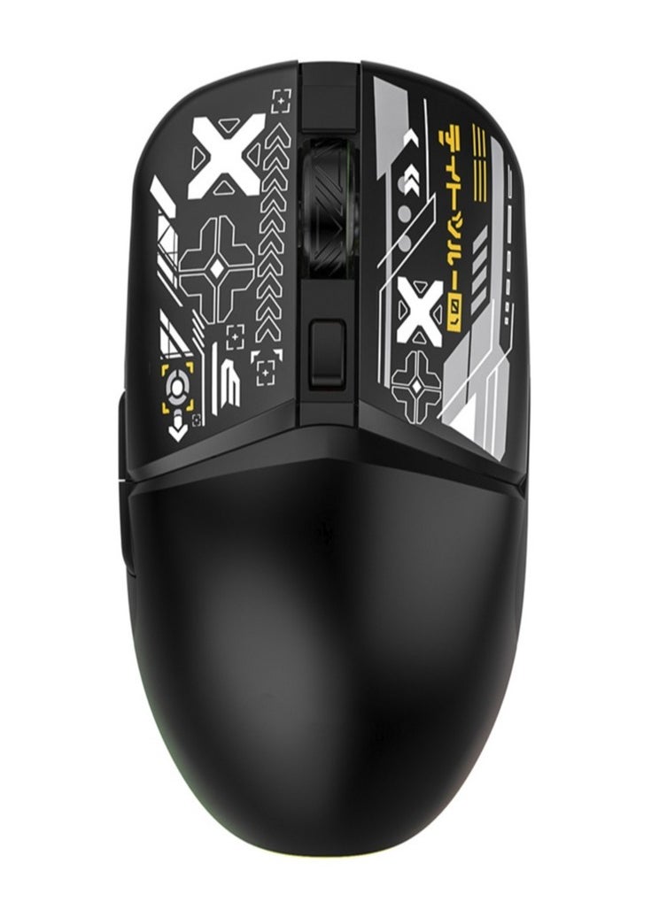 Gaming Mouse FV-QH210, Bluetooth Mouse 2 types of connection 2.4G radio channel and Bluetooth, a sensitive sensor with 3 DPI modes and switchable RGB backlight - black