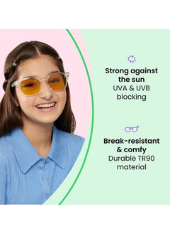 Hooper Hooper By Lenskart | Sky Blue Grey Full Rim Square Latest and Stylish Kids Sunglasses | Polarized and 100% UV Protected | For Boys & Girls (Age 5-8 yrs) | HP S15816M  - Image 5