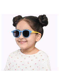 Hooper Hooper By Lenskart | Sky Blue Grey Full Rim Square Latest and Stylish Kids Sunglasses | Polarized and 100% UV Protected | For Boys & Girls (Age 5-8 yrs) | HP S15816M  - Image 4