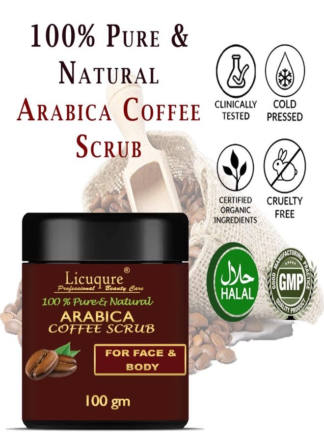 Licuqure Arabica Coffee Scrub, Caffeinated Face Scrub For Exfoliation & Deep Cleansing | For Men & Women Scrub (100 g) - Image 5