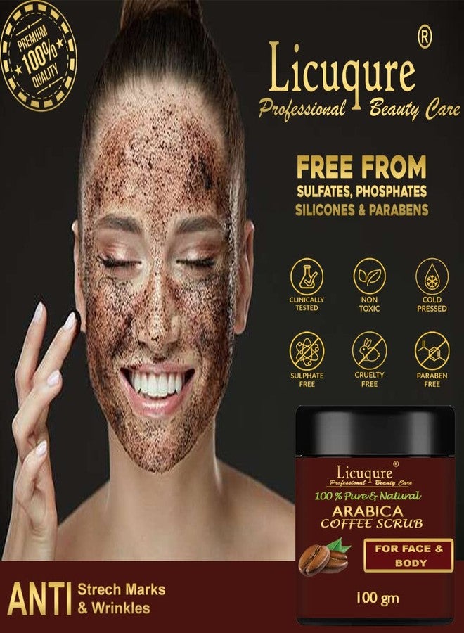 Licuqure Arabica Coffee Scrub, Caffeinated Face Scrub For Exfoliation & Deep Cleansing | For Men & Women Scrub (100 g) - Image 4