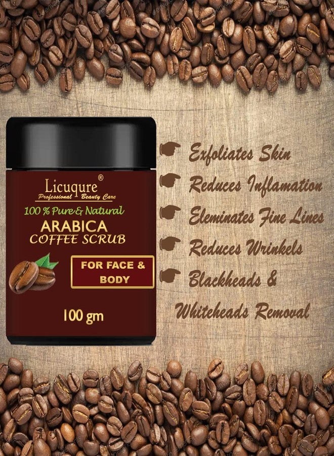 Licuqure Arabica Coffee Scrub, Caffeinated Face Scrub For Exfoliation & Deep Cleansing | For Men & Women Scrub (100 g) - Image 2