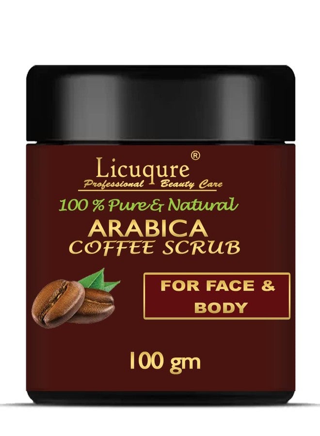 Licuqure Arabica Coffee Scrub, Caffeinated Face Scrub For Exfoliation & Deep Cleansing | For Men & Women Scrub (100 g) - Image 1