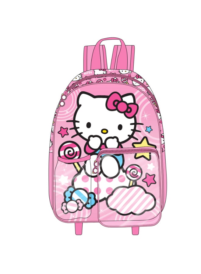 Sanrio Hello Kitty Junior 3 in 1 Set (14" Backpack with Lunch Box & Water Bottle) - Image 4