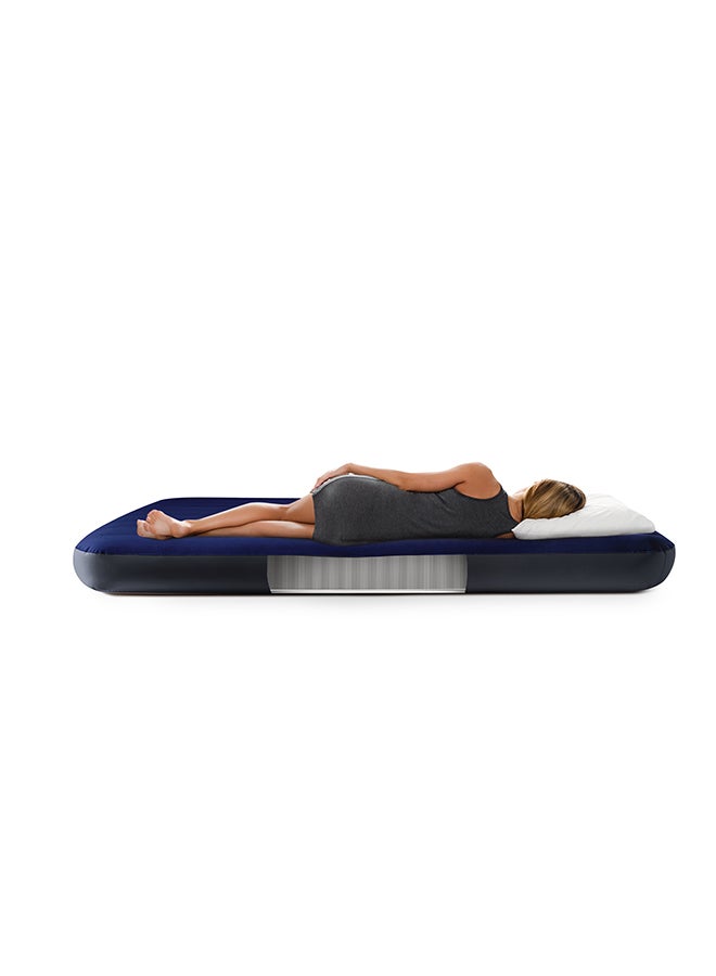 INTEX Twin Dura-Beam Series Classic Downy Airbed Combination With a Built-in Foot Pump combination Blue 99x191x25cm - Image 3