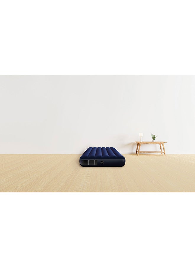 INTEX Twin Dura-Beam Series Classic Downy Airbed Combination With a Built-in Foot Pump combination Blue 99x191x25cm - Image 5