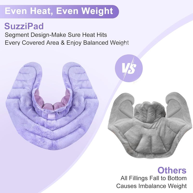 SuzziPad Microwave Heating Pad for Neck and Shoulders Weighted Shoulder Wrap to Reduce Discomfort Heated Wraps with Herbal Aromatherapy Moist Heat Warmer Hot  Cold Compress - Image 5