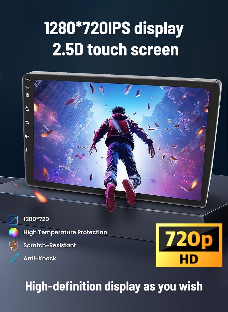 10 inch Android Music Video System For Car, Car IPS Screen With iOS Android Mirror Link, 720p OEM Head Unit BT/Wi-Fi/GPS/CarPlay/Handsfree Call 2GB RAM , 32GB storage - Image 4