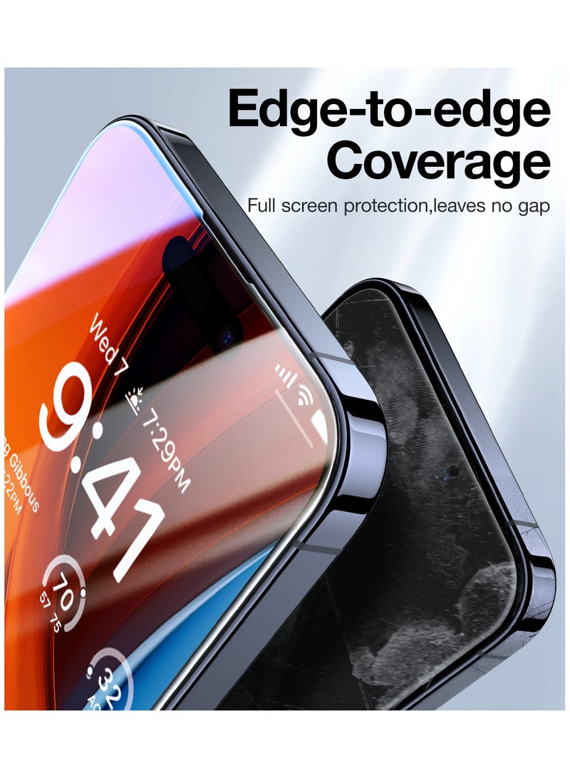 TORRAS Stealth for iPhone 15 Pro Max Privacy Screen Protector with High Definition Durable And Tough 9H Tempered Glass for iPhone 15 Pro Max Screen Protector, Anti-Spy, Easy Installation, 1-Pack, 6.7-Inch - Black - Image 5