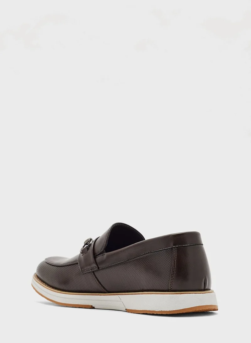 Robert Wood Superior Trim Detail Casual Slip Ons