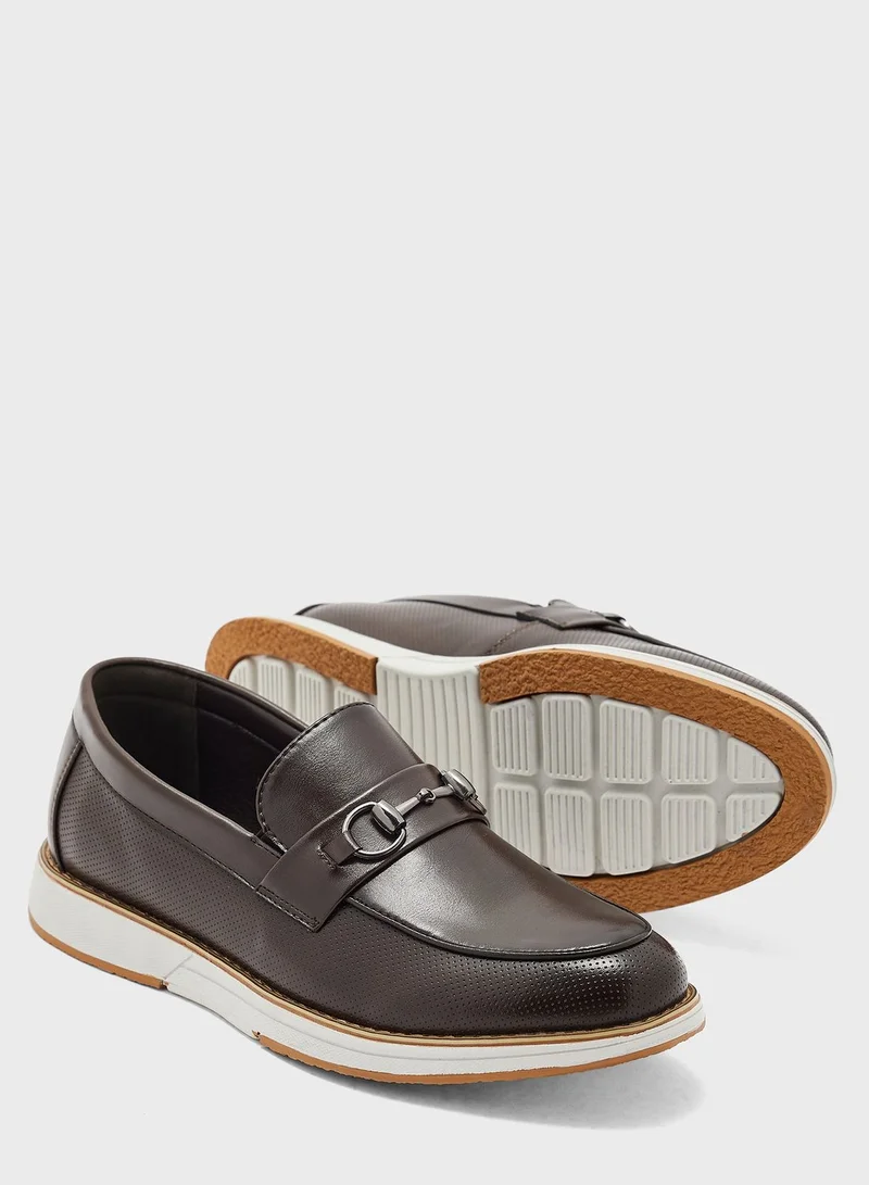 Robert Wood Superior Trim Detail Casual Slip Ons