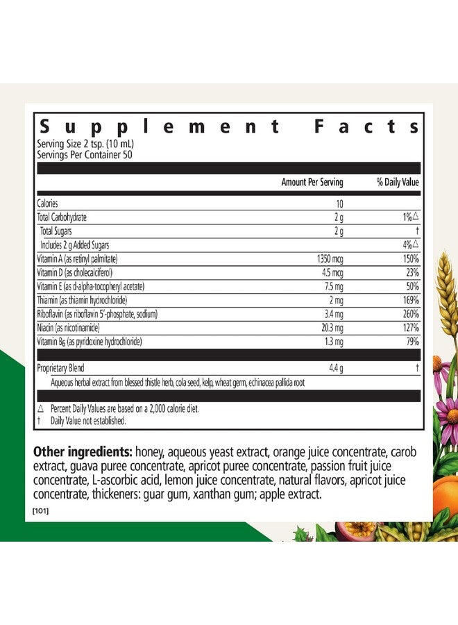 Floradix Epresat Adult Multivitamin - Daily Liquid Multivitamin with Vitamin A, Milk Thistle & More for Wellness - Energy Support & Liver Health Support* - Vegetarian, Non-GMO - 16.9 fl oz - Image 2