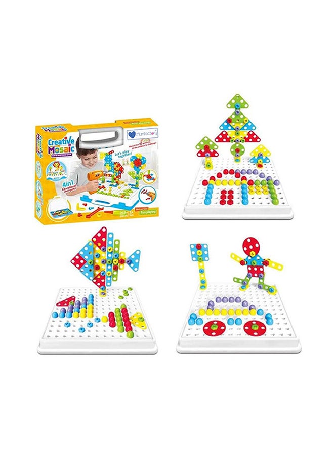 لعبة بناء أحجية قطع تركيب تعليمية بتصميم مثقاب. 31.2 x 24.9 x 6.7 cmسم - Image 2